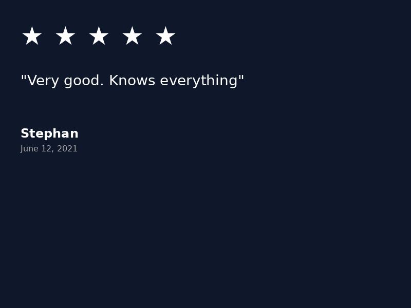 Learner feedback 1