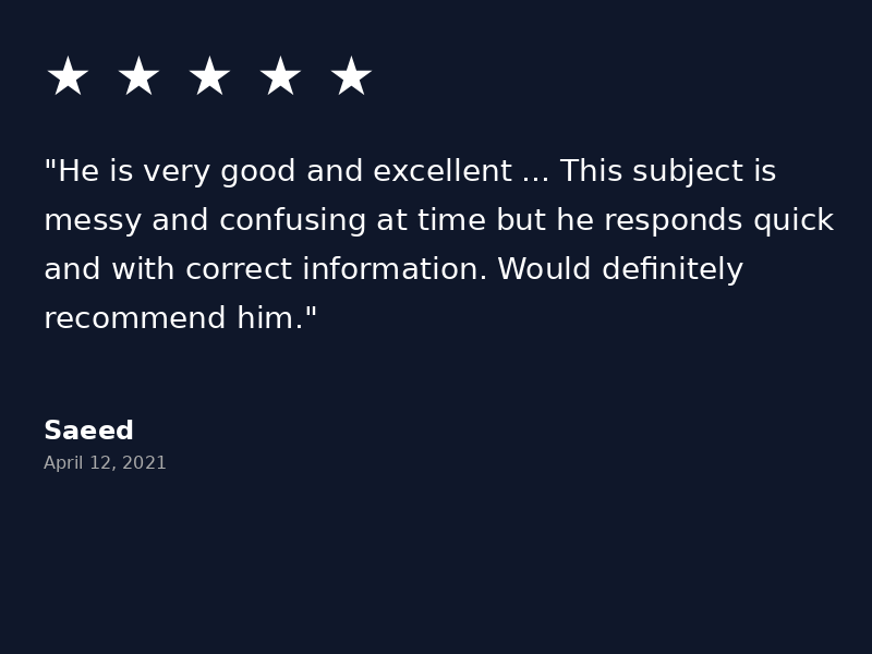 Learner feedback 6
